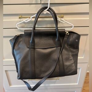 Cuyana black leather bag
